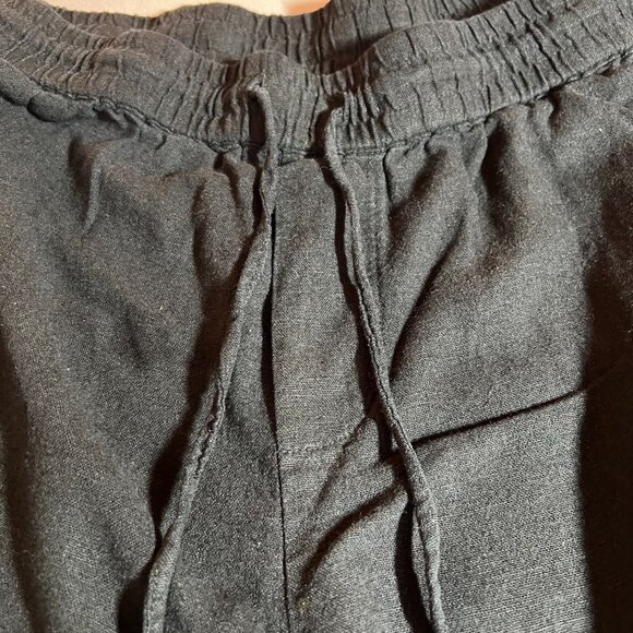 Chaps Black Linen Blend Wide Leg Pull-On Pants size XXL - Picture 2 of 5